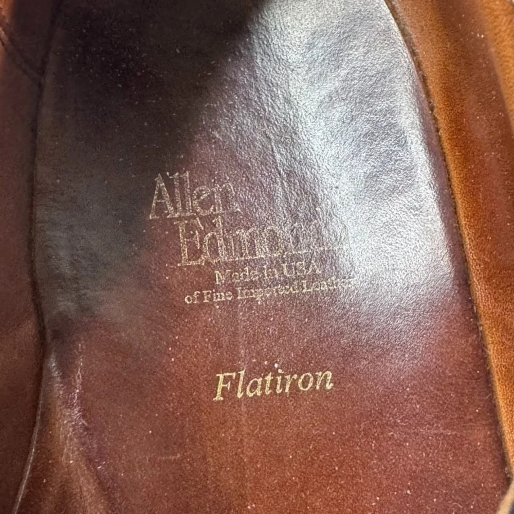 Allen Edmonds Flatiron Dress Shoes Mens 11.5 Black Leather Oxford Derby Lace Up